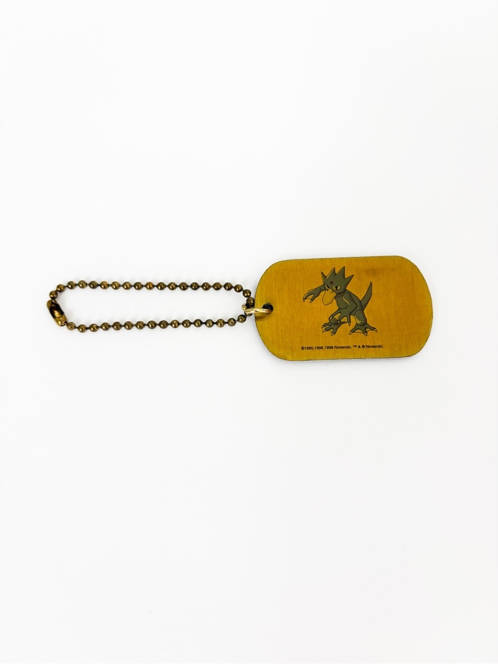 1998 Pokemon Golduck Dog Tag Key Chain Tag Got To Catch Them All #55